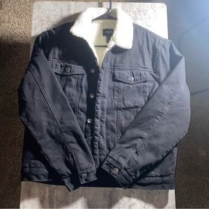 Mens Denim Jean Jacket Forever 21 black